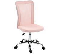 Vinsetto Sedia da Ufficio Ergonomica Senza Braccioli 43x58x90-100cm Rosa
