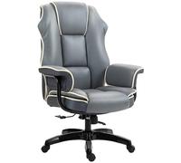 Vinsetto Sedia da ufficio Gamer Sedia da ufficio per computer ergonomica con altezza regolabile schienale reclinabile e reclinabile girevole a 360° - 76 x 80 x 118-124 cm - grigio