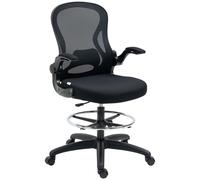 Vinsetto Sedia da ufficio, regolabile in altezza, con poggiapiedi e braccioli, 59 cm x 65 cm x 122 cm, Nero Aosom Italy