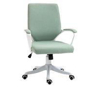 Vinsetto Sedia girevole da ufficio Sedia girevole da scrivania con braccioli e altezza regolabile per camera da letto soggiorno Portata 120 kg 62x69x92-100 cm Verde