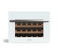 Klarstein Vinsider 24 Built-In Uno - Frigorifero per vini | 24 bottiglie | Integrabile | LED | Sportello in vetro bianco