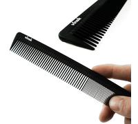 vinsk® carbon comb pettine per barba fine e grossa - pettine per capelli da uomo | 100% antistatico per barba e capelli | pettine per acconciatura fine di qualità per parrucchieri