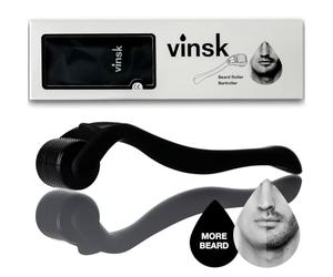 vinsk® rullo per barba per una crescita forte della barba | derma roller per la crescita della barba e la cura della barba | derma beard roller 0,5 mm titanio 540 microneedling | stimola e accelera