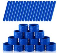 Vinsot 30 braccialetti a schiaffo in silicone, regalo per bambini, fai da te, bomboniere, morbidi e vuoti, per scuola, progetti artigianali, pittura, premi, compleanni, matrimoni (blu)