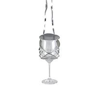 VINSTRIP GLASSLING SILLBER - Porta bicchieri da vino da appendere con coperchio protettivo - Pratico supporto per bicchieri in rete per festival, JGA, feste in piedi, passeggiate nel vino, gita di