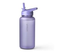 VINSUN Borraccia Sportiva 1 Litro - Borraccia con Cannuccia - Tritan, Senza BPA, Prova di Perdite - Bottiglia Acqua per Sport, Scuola, Palestra, Yoga