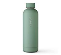 Vinsun Borraccia termica 500ml verde - Bottiglia acqua acciaio inox - senza perdite, senza BPA, riutilizzabile - Bottiglia termica per Sport, Bici, Scuola, Università