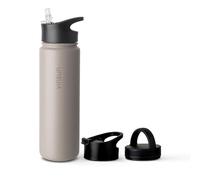Vinsun Borraccia Termica 750ml in Acciao Inox, Borraccia con Cannuccia - 3 Coperchi - Senza BPA, Senza Perdite - Bottiglia Termica Sport, Campeggio