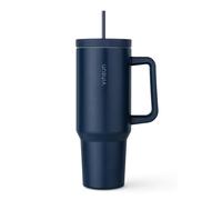 VINSUN Tazza Termica con Cannuccia e Manico 1200ml - Acciaio Inox, Doppia Parete, Bevande Calde e Fredde, Senza BPA - Tazza da Viaggio per Tè, Auto, Ufficio