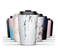 VINSUN Tazza Termica da Viaggio 350ml - Thermo per Caffè e Tè caldo e freddo - Bicchiere Termico in Acciaio Inox a Doppia Parete - Coperchio con Beccuccio, Chiusura Ermetica, Senza BPA