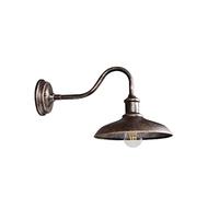 Vinta - Lampada da parete a collo di cigno in bronzo, 24,9 cm, impermeabile, antiruggine, per esterni e patio, illuminazione per portico