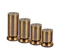 Vinta Sle - Gambe di ricambio in metallo per divani e cabi, in bronzo anticato, set da 4, per migliorare l'estetica della pelliccia e la bilità