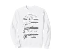 Vintage 1854 Gun Cool Retro Diagram Graphic Felpa