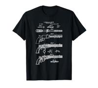 Vintage 1854 Gun Cool Retro Diagram Graphic Maglietta