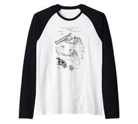 Vintage 1890 Gun Cool Retro Diagram Graphic Maglia con Maniche Raglan