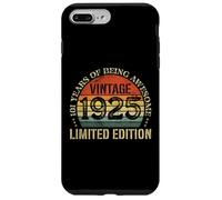 Vintage 1925 Edizione Limitata 101° Compleanno 101 Anni Custodia per iPhone 7 Plus/8 Plus