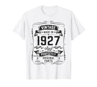 Vintage 1927 99yr 99th Birthday Gifts for Men 99 Years Old Maglietta