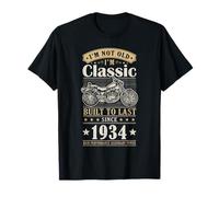 Vintage 1934 Birthday Classic Biker for Legends Born in 1934 Maglietta