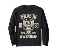 Vintage 1935 90th Birthday 90 Years of Being Awesome Maglia a Manica