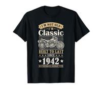 Vintage 1942 Birthday Classic Biker for Legends Born in 1942 Maglietta