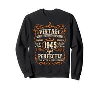 Vintage 1945 80th Birthday Gifts 80 Year Old For Men Women Felpa