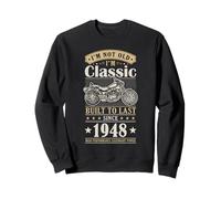 Vintage 1948 Birthday Classic Biker for Legends Born in 1948 Felpa