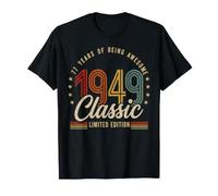 Vintage 1949 77th Birthday 77 yr Classic Limited Edition Men Maglietta