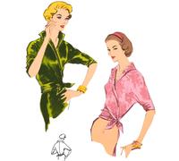 Vintage 1950s Cartamodello, Camicetta “Facile Da Fare ” - Busto: 86.4cm (86.3cm)