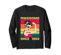 Vintage 1953 Regali di Compleanno per Le Donne 73 Anni Nato 1953 Maglia a Manica