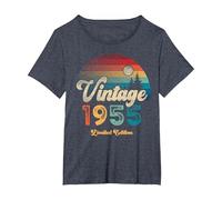 Vintage 1955 Limited Edition Sunset Compleanno 71 Maglietta, Donna Plus-Size, Pervinca, 5X