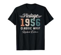 Vintage 1956 Auto d'epoca 70° compleanno Maglietta