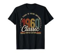 Vintage 1960 66th Birthday 66 yr Classic Limited Edition Men Maglietta
