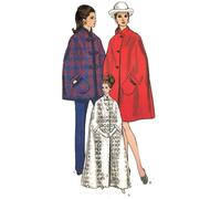 Vintage 1960s Cartamodello,Vogue Mantella Cappotto - Busto = 86.4-91.4cm