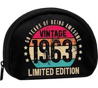 Vintage 1963 60th Birthday Women And Girls Cute Fashion Coin Purse Wallet Bag Change Pouch Key Holder