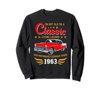 Vintage 1963 Birthday Classic Car for Legends Born in 1963 Felpa