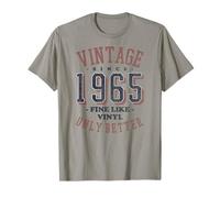 Vintage 1965 Fine Like Vinyl Only Better Retro Birthday Maglietta