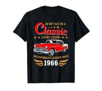 Vintage 1966 Birthday Classic Car for Legends Born in 1966 Maglietta
