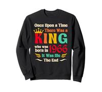 Vintage 1966 Birthday King Born in 1966 Legendary Men Felpa