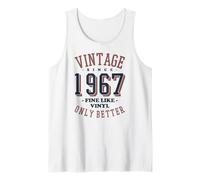 Vintage 1967 Fine Like Vinyl Only Better Retro Birthday Canotta