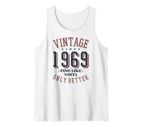 Vintage 1969 Fine Like Vinyl Only Better Retro Birthday Canotta