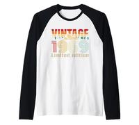 Vintage 1969 Limited Edition Retro Year Vintage Birthday Maglia con Maniche Raglan