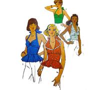 Vintage 1970s Motivo - Halter-Tops,Quattro Stili IN Uno - Busto = 81.3cm
