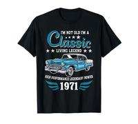 Vintage 1971 Birthday Classic Car for Legends Born in 1971 Maglietta