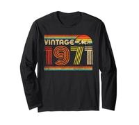 Vintage 1971 Classic 1971 Vintage Year Men Women Birthday Maglia a Manica