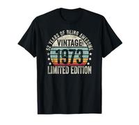 Vintage 1973 Birthday Gift Shirt 52 Years of Awesome Maglietta