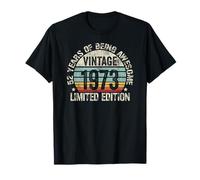 Vintage 1973 Birthday Gift Shirt 52 Years of Awesome Maglietta