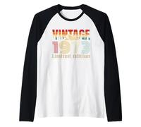 Vintage 1973 Limited Edition Retro Year Vintage Birthday Maglia con Maniche Raglan