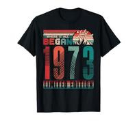 Vintage 1973 Where It All Began Retro Sunset July Birthday Maglietta