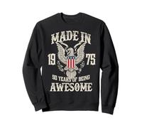 Vintage 1975 50th Birthday 50 Years of Being Awesome Felpa