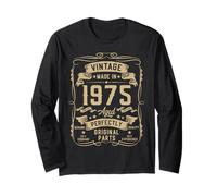 Vintage 1975 50yr 50th Birthday Gifts for Men 50 Years Old Maglia a Manica